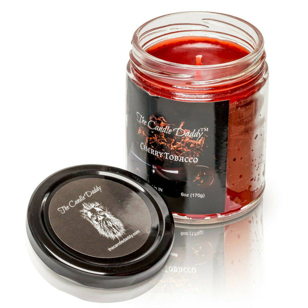 Cherry Tobacco Scented Candle - 6 Ounce - 40 Hour Burn.