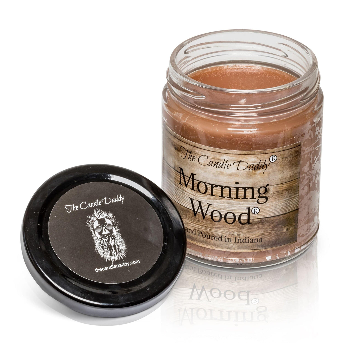 Morning Wood Candle - Heavy Wood Scent- Cedarwood Vanilla Scent 6 Ounce - 40 Hour Burn.