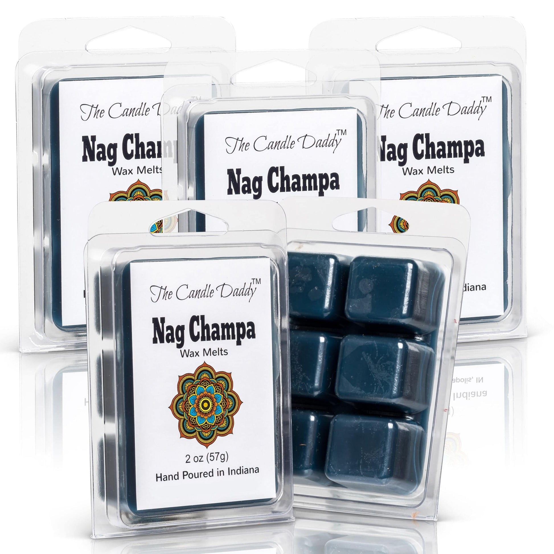 5 pack - Nag Champa Scented Wax Melts 5 (five) 2 oz Packs.