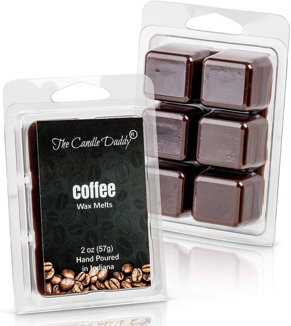 Coffee Scented Melt- Maximum Scent Wax Cubes/Melts- 1 Pack -2 Ounces- 6 Cubes - The Candle Daddy