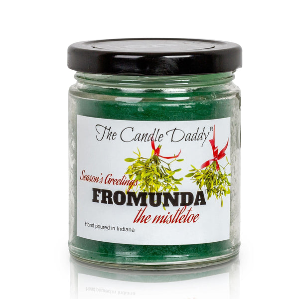 FREE SHIPPING - Fromunda The Mistletoe Holiday Candle - Funny Blue Spruce Pine Tree Scented Candle - Funny Holiday Candle for Christmas, New Years - Long Burn Time, Holiday Fragrance, Hand Poured in USA - 6oz