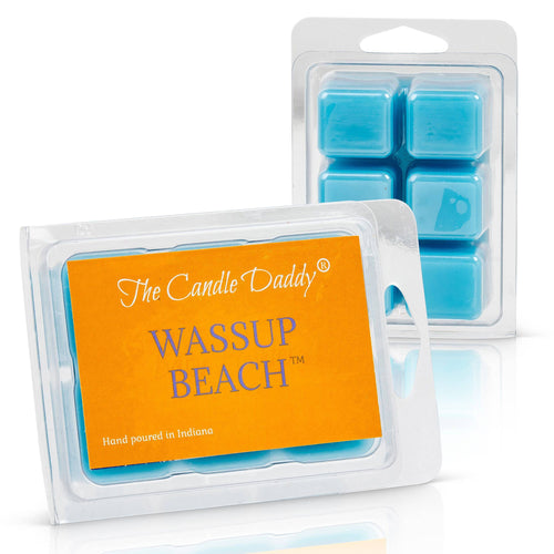 Wassup Beach- Tropical Ocean Scented Melt- Maximum Scent Wax Cubes/Melts- 1 Pack - 2 Ounces- 6 Cubes - Blowout