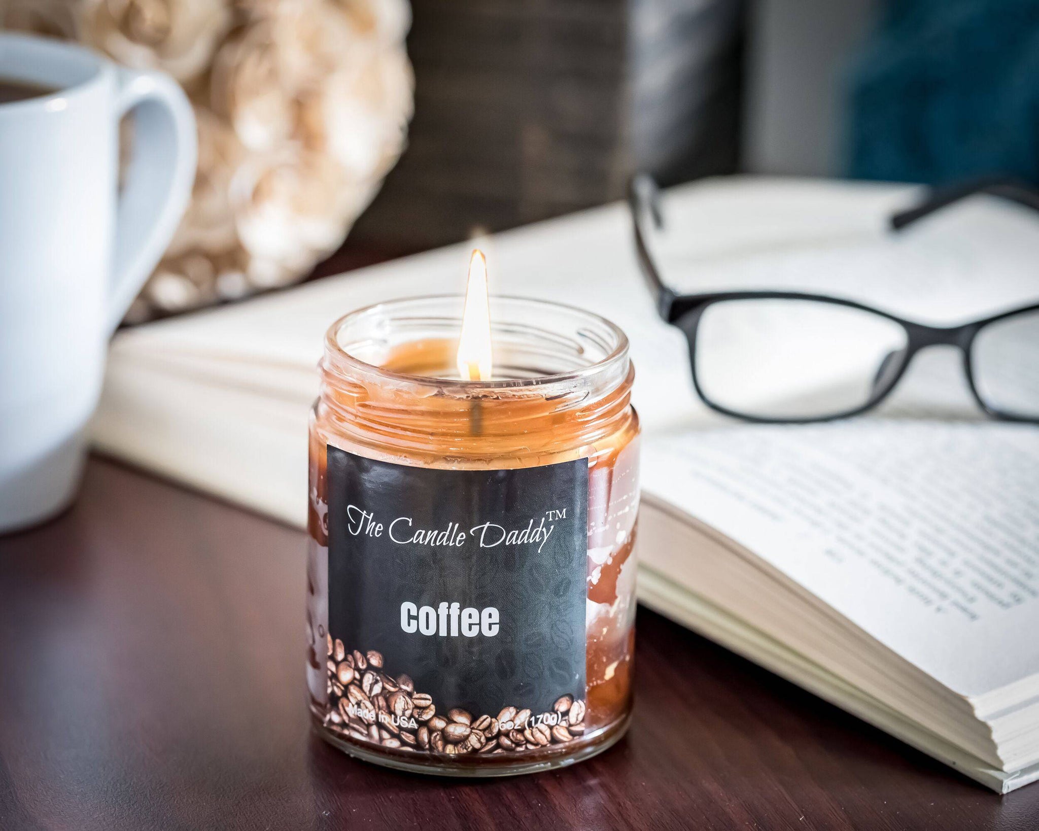 Coffee Scented Candle 6 Ounce 40 Hour Burn The Candle Daddy Poured