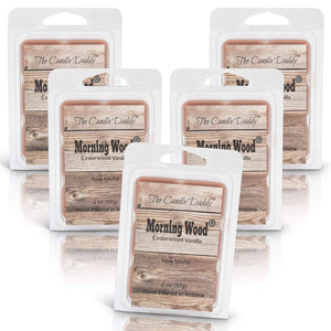 5 pack - Morning Wood - Heavy Wood Scent- Cedarwood Vanilla Scented Wax Melts 5 (five) 2 oz Packs.